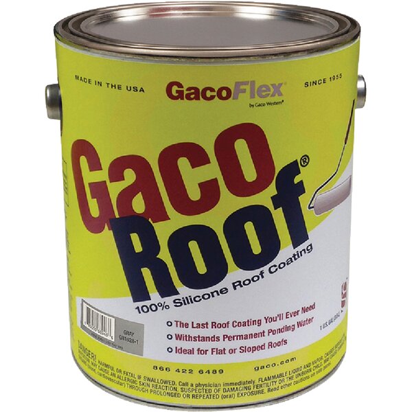 GACO GRY SILICONE COATING 1 GAL ROOF GACOROOF  GRAY